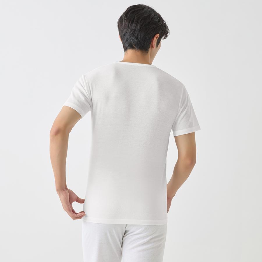 GUNZE（グンゼ） Vネック Tシャツ メンズ 春夏 日本製 綿100% 冷感綿