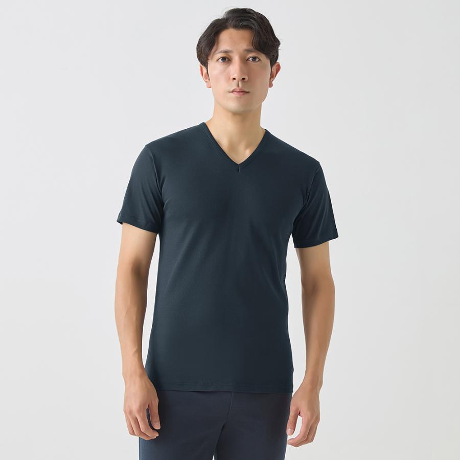 GUNZE（グンゼ） Vネック Tシャツ メンズ 春夏 日本製 綿100% 冷感綿