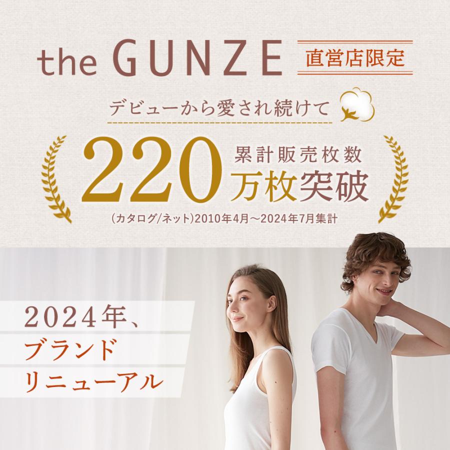 GUNZE（グンゼ） 半袖インナー Vネック メンズ 春夏 綿100% メッシュ