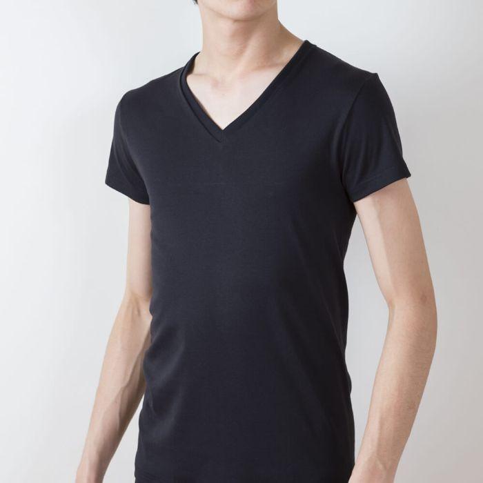 GUNZE（グンゼ） インナー 半袖 メンズ 綿100% 肌着 Vネック Tシャツ