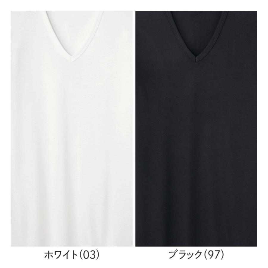 GUNZE（グンゼ） インナー 肌着 メンズ 秋冬 半袖 Vネック 綿100% V首