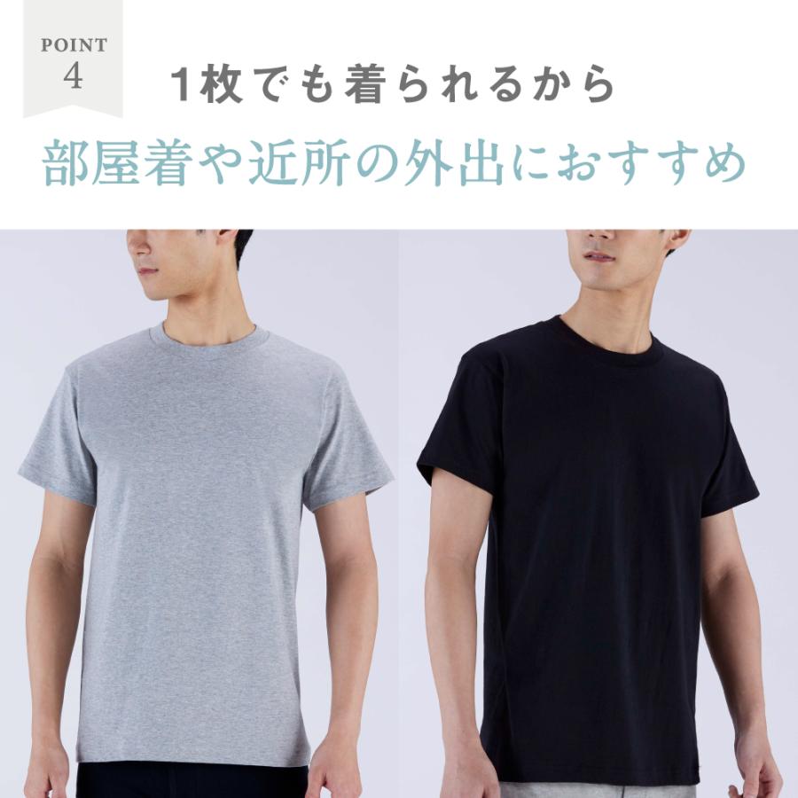 グンゼ GUNZE GTホーキンス 綿100% Ｔシャツ 2枚組 メンズ セット 半袖 丸首 天竺 紳士 カジュアル インナーシャツ G.T.HAWKINS｜gunze｜09