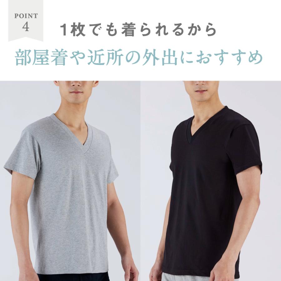 グンゼ GUNZE GTホーキンス 綿100% Ｔシャツ 2枚組 メンズ セット 半袖 Vネック 天竺 カジュアル 紳士 インナーシャツ G.T.HAWKINS｜gunze｜09