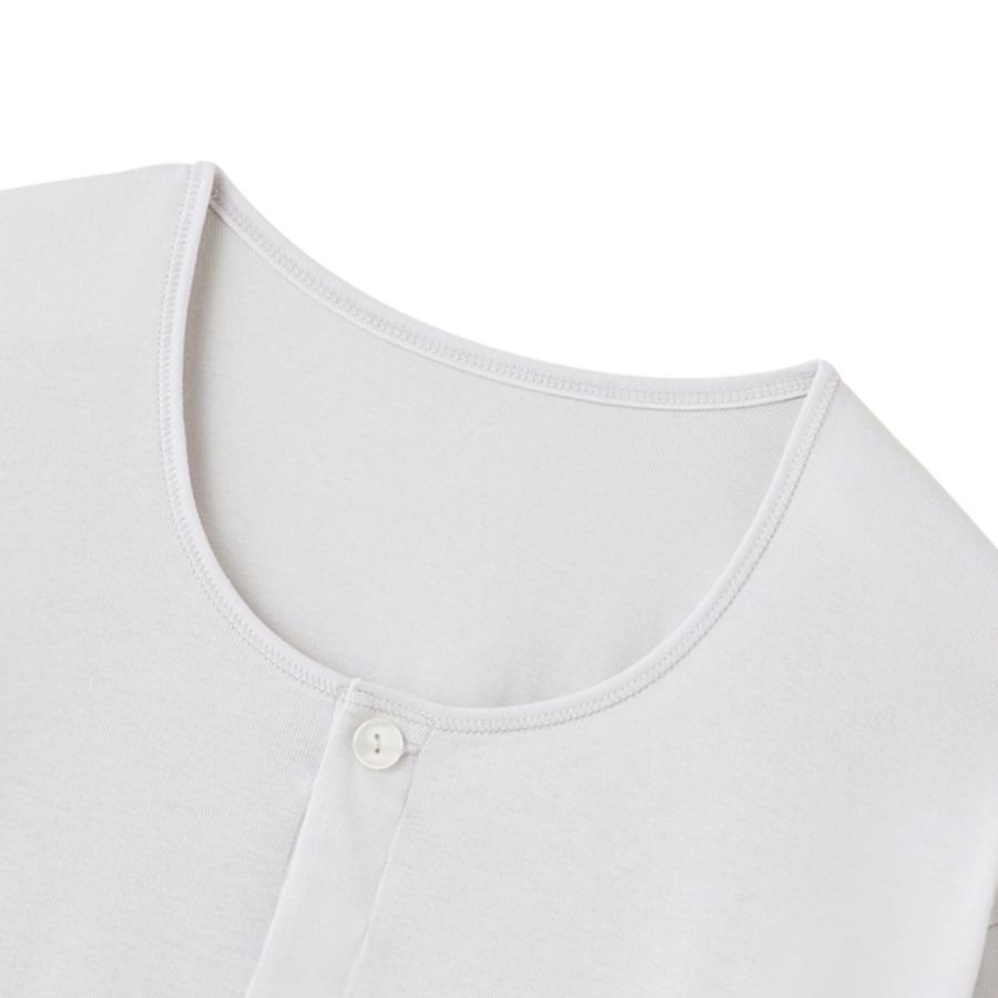 GUNZE（グンゼ） 介護肌着 前開き 綿100％ メンズ 7分袖 ワンタッチ