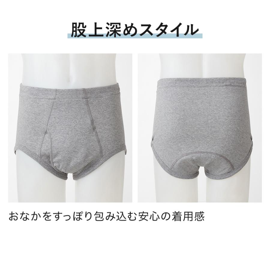 GUNZE（グンゼ） 介護肌着 ブリーフ パンツ 尿漏れ対応 前あき メンズ