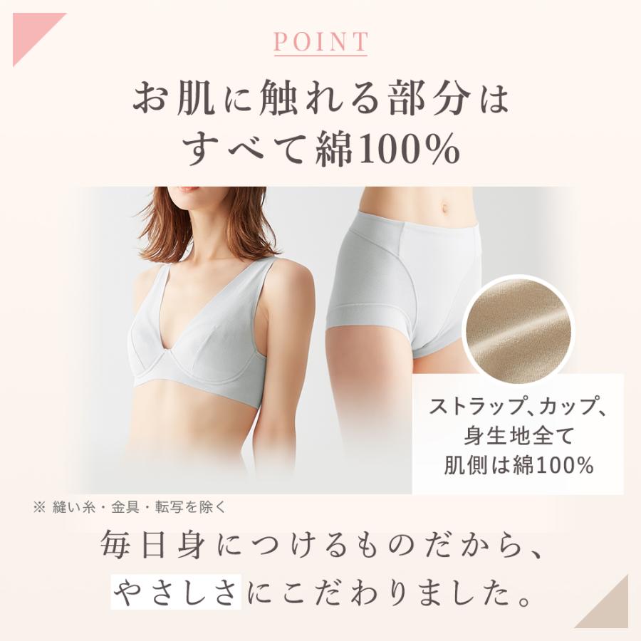 KIREILABO 28日9時までタイムセール グンゼ ノンワイヤーブラ 綿100