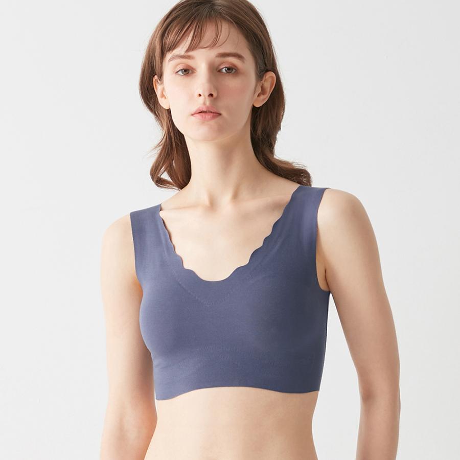 KIREILABO グンゼ ノンワイヤーブラ ハーフトップ 綿混