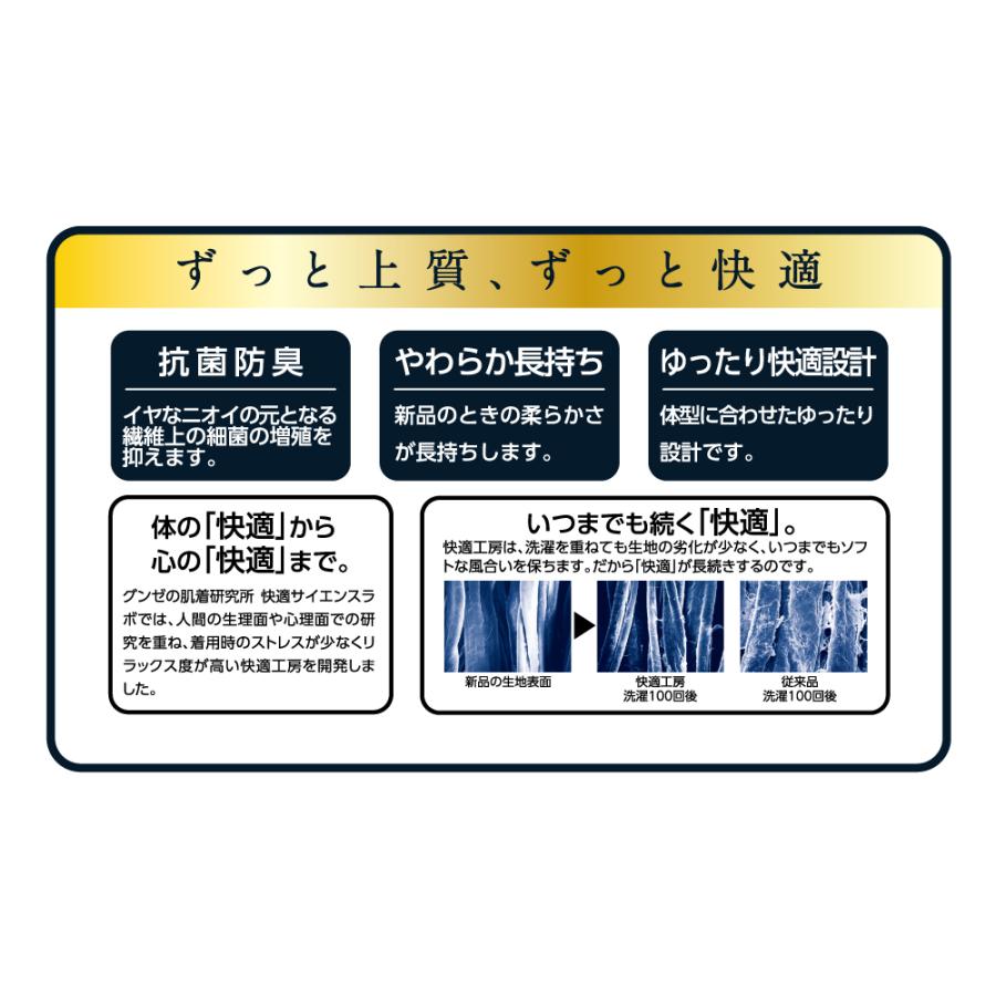 グンゼ 快適工房 メンズ 肌着 インナー 半袖 Uネック 綿100% 抗菌防臭 日本製 下着 通年 男性 紳士 GUNZE KQ5016 S-LL｜gunze｜05