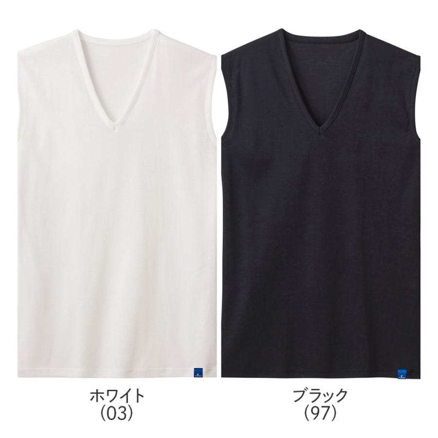 COOLMAGIC グンゼ 肌着 インナー メンズ 春夏 Vネック ノースリーブ