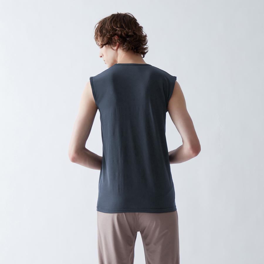 ACENDRARE グレー ノースリーブシャツ ACENDRARE グレー ノースリーブシャツ GUNZE（グンゼ） アセドロン