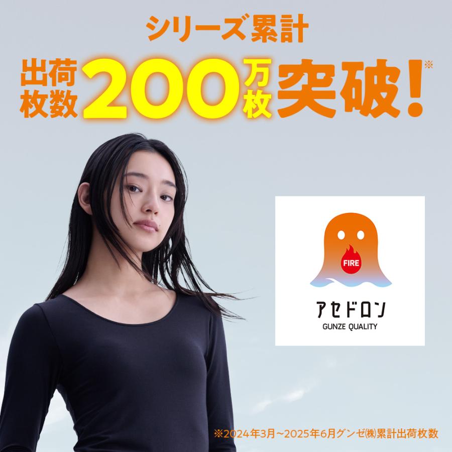 GUNZE（グンゼ） ファイヤーアセドロン ハイネック 長袖 レディース