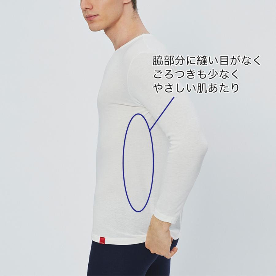 HOTMAGIC グンゼ インナー 男性 肌着 長袖 メンズ 冬 暖かい 丸首 発熱