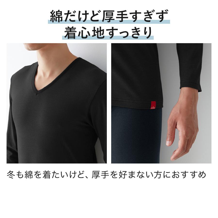 HOTMAGIC グンゼ 肌着 下着 インナー 男性 メンズ Vネック 長袖シャツ