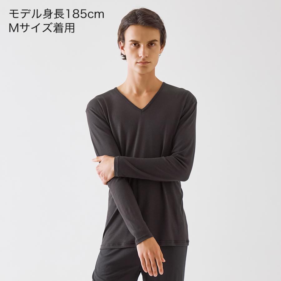 GUNZE（グンゼ） ファイヤーアセドロン 長袖 男性下着 メンズ Vネック