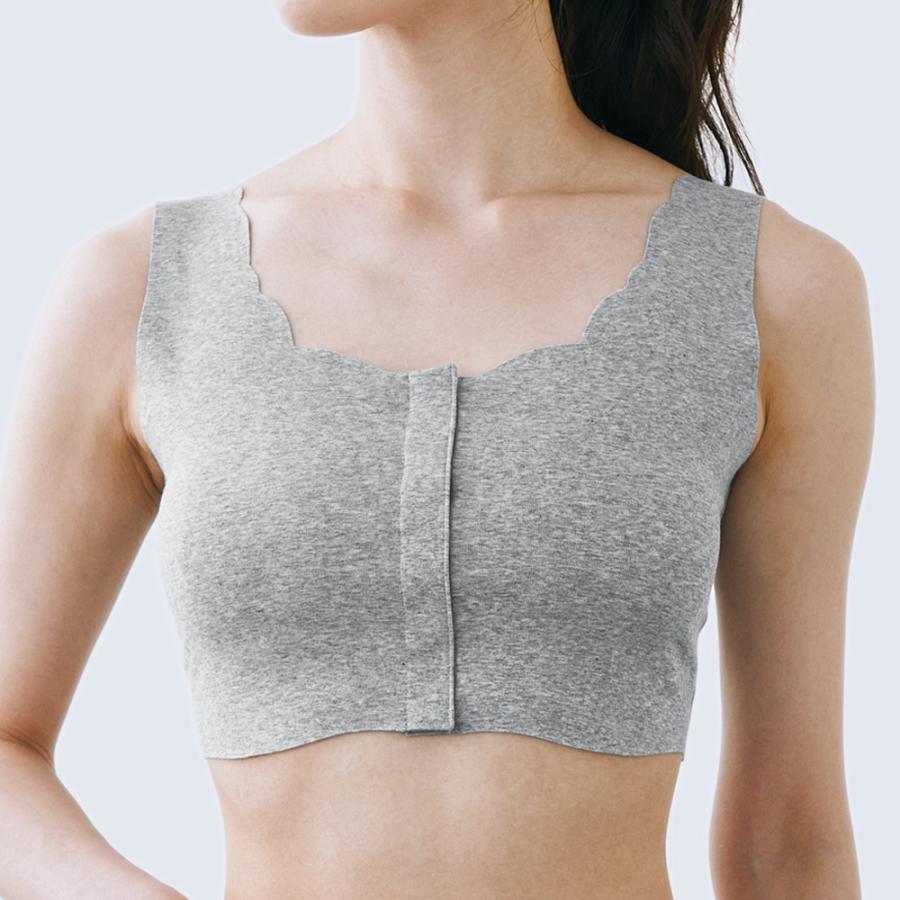 グンゼ GUNZE メディキュア MediCure 前開きブラ ハーフトップ 入院 術後 介護肌着 前あき ブラジャー 下着 ノンワイヤー 切りっぱなし 低刺激 NP1055 M〜LL | GUNZE | 20