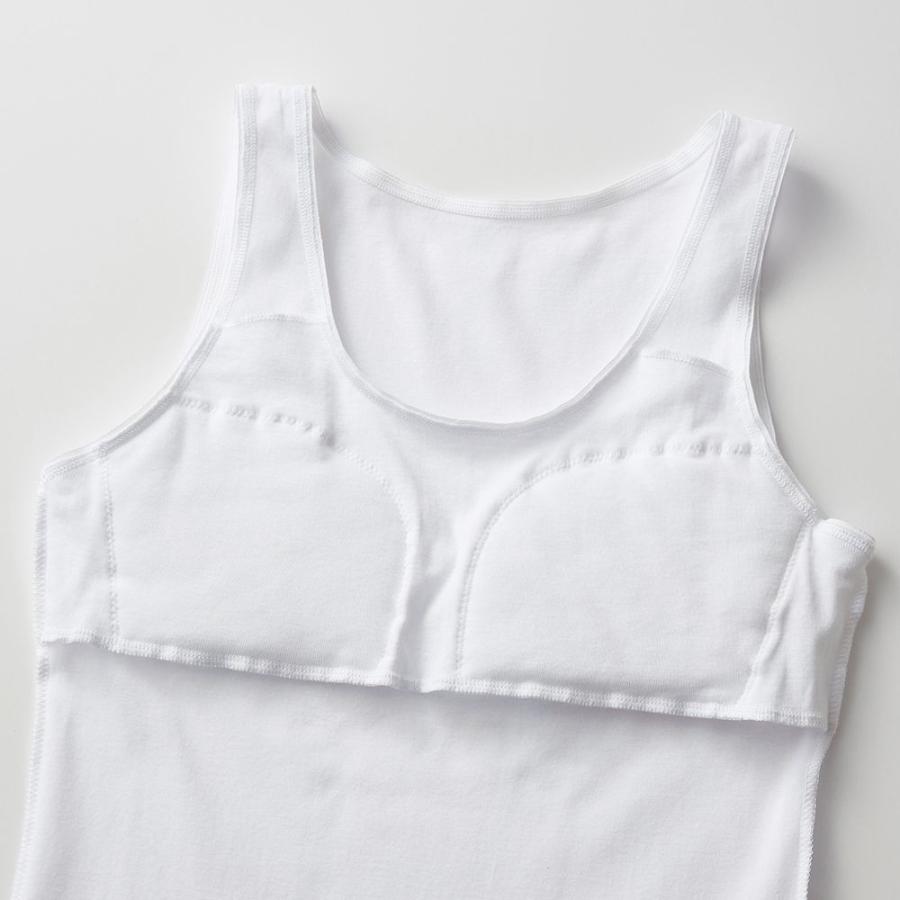 グンゼ タンクトップ キッズ 女の子 ジュニア 年間 インナー 胸2重 綿100％ スクール はじめてのブラ 白 piedclair ピエクレール | Pied Clair | 04