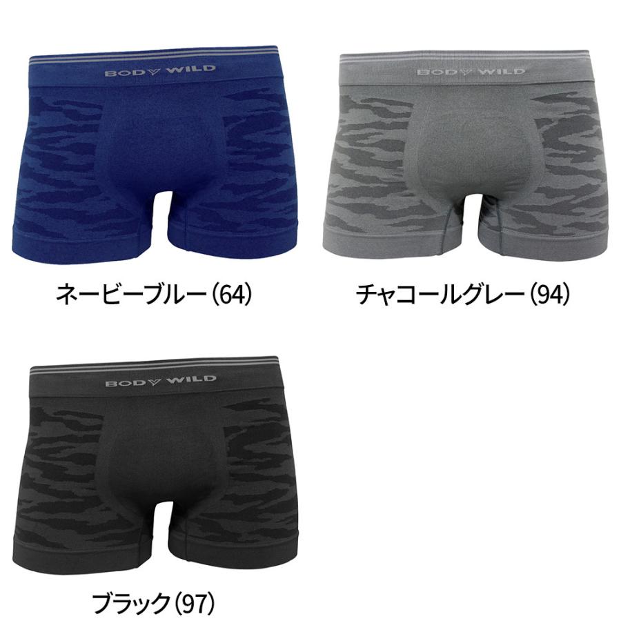 グンゼ GUNZE ボディワイルド BODYWILD ボクサーパンツ メンズ 3枚組 前閉じ 立体成型 お得 伸びる 迷彩 直営店限定｜gunze｜05