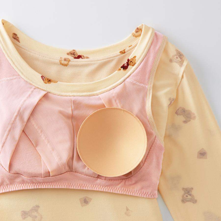 Tuche グンゼ ナイトブラパジャマ ブラ付き 上下セット ルームウェア