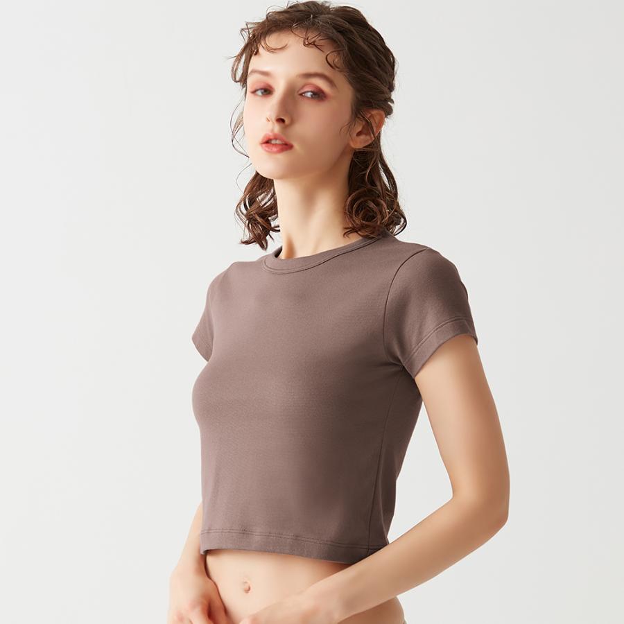 Tuche 爆買タイムセール グンゼ トゥシェ Tシャツ 半袖 クロップド