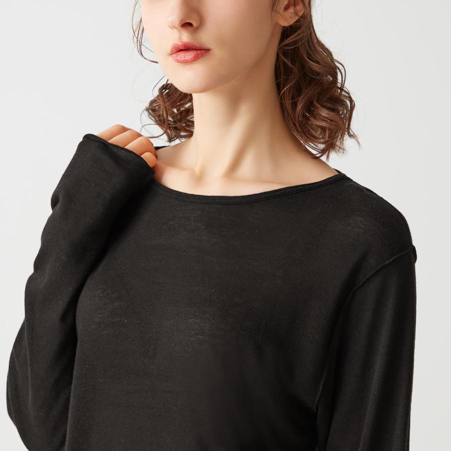 Tuche グンゼ シアートップス 長袖 レディース リネン レーヨン 体型