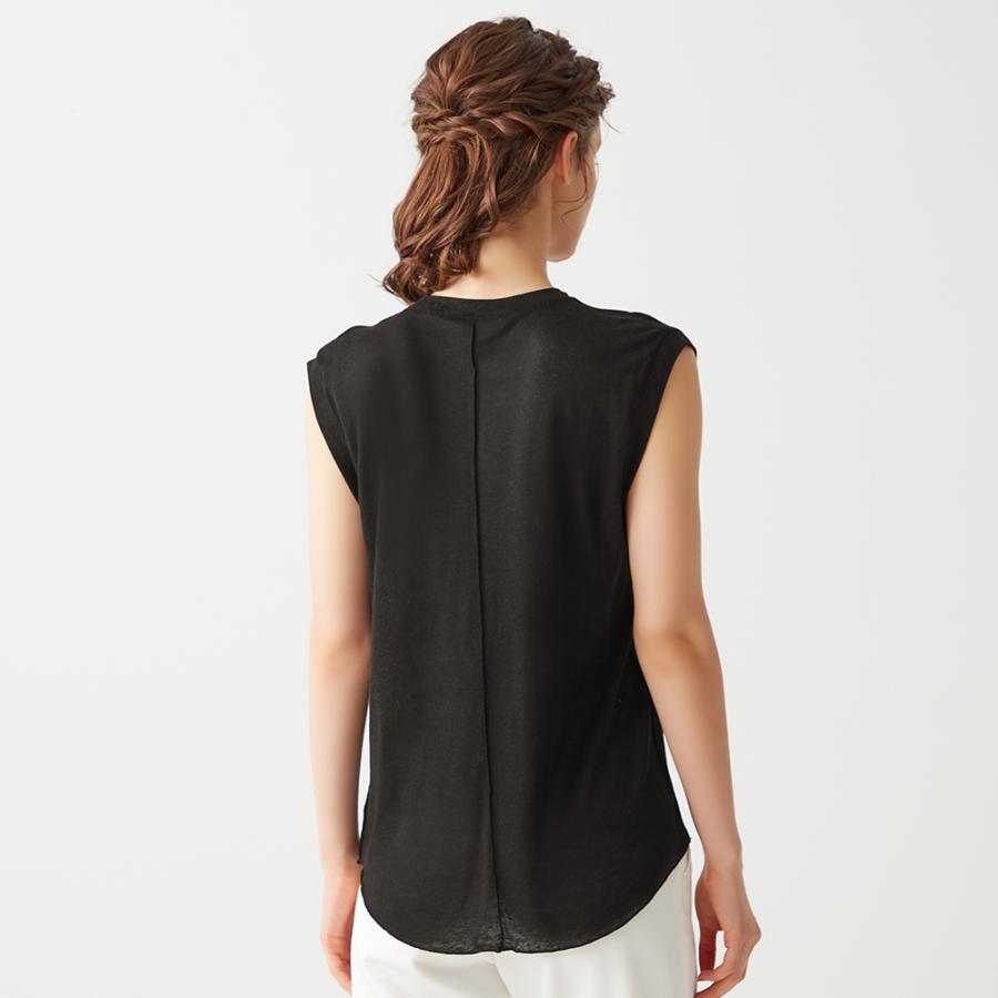 【麻混】ブルネロクチネリ ノースリーブ カットソー シースルー リネン 麻混】ブルネロクチネリ ノースリーブ カットソー シースルー リネン