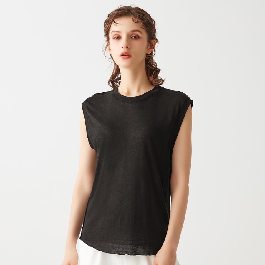 Tuche グンゼ シアートップス ノースリーブ レディース リネン