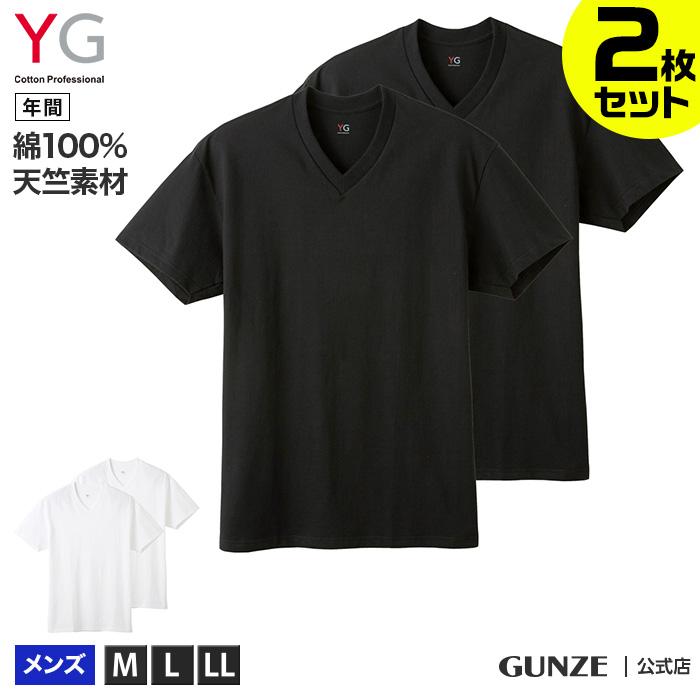 Gunze グンゼ Yg ワイジー ｖネックｔシャツ ２枚組 メンズ