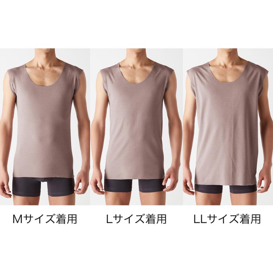 グンゼ GUNZE インティー 汗取り付き タンクトップ 綿混 メンズ 春夏 Ｔシャツ専用インナー in.T 汗取りパッド付 吸汗速乾 抗菌防臭 紳士 YG｜gunze｜18