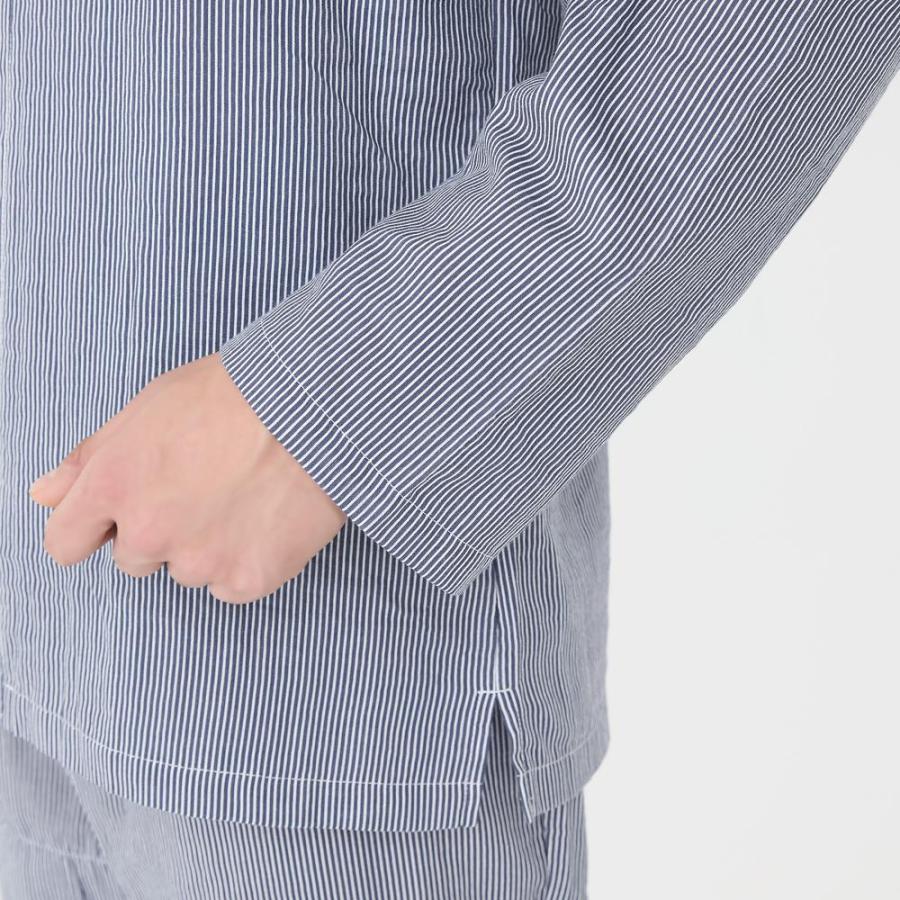 グンゼ パジャマ メンズ 長袖 調温素材 綿100 長パンツ 部屋着 寝巻き 寝間着 GUNZE カイミンナビ GM2005