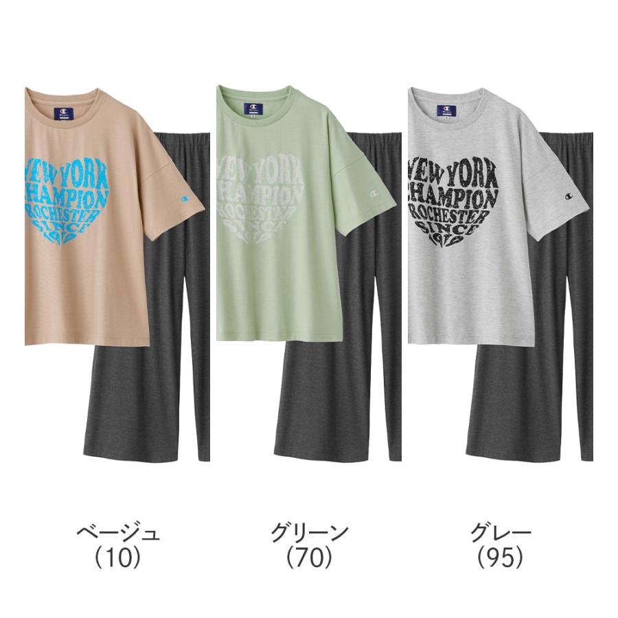 Champion（チャンピオン） ルームウェア グンゼ 綿 半袖 7分丈パンツ