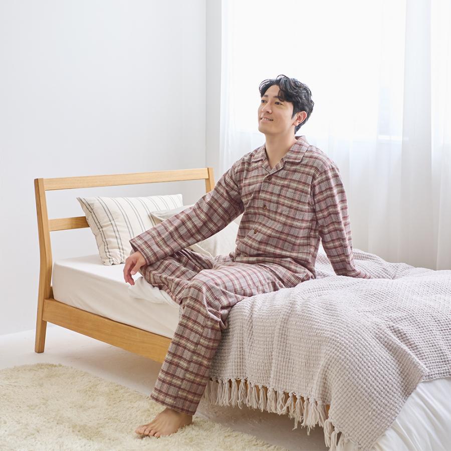 GUNZE（グンゼ） パジャマ メンズ 日本製 秋冬 先染 ネル 起毛 播州織