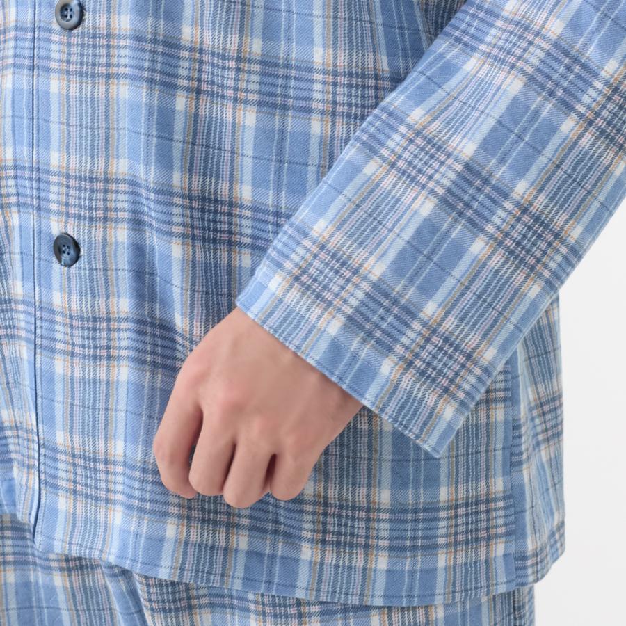 GUNZE（グンゼ） パジャマ メンズ 綿混 長袖 長パンツ 肩もも W保温