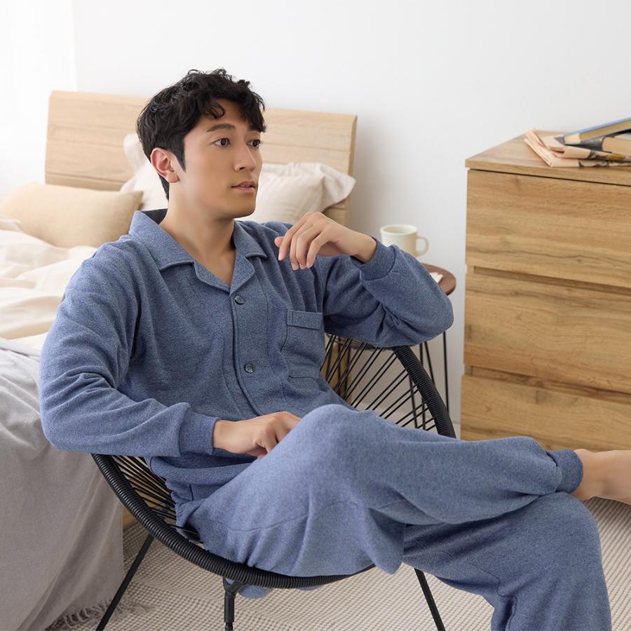 GUNZE（グンゼ） パジャマ メンズ 綿 厚手 裏起毛 寝間着 秋冬 GUNZE