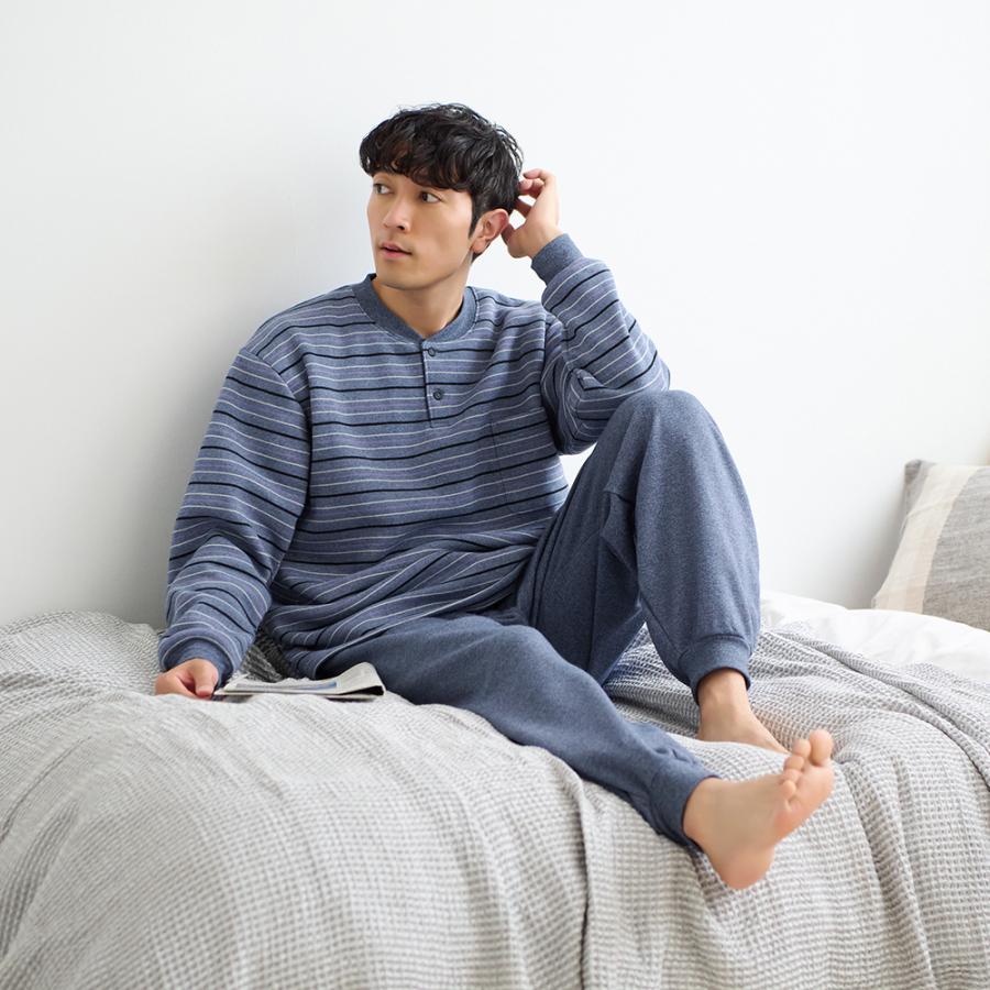 GUNZE（グンゼ） ルームウェア メンズ 綿 厚手 裏起毛 寝間着 秋冬