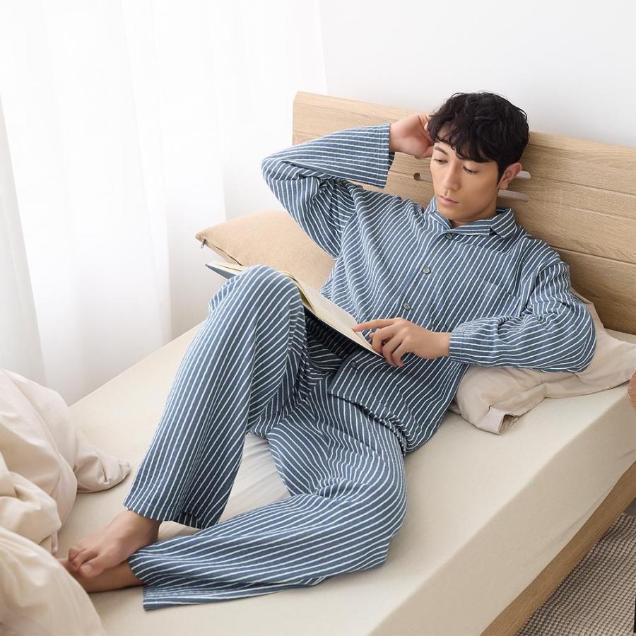 GUNZE 快眠ナビ メンズ パジャマ 上下 Lサイズ 新品未使用タグ付き GUNZE（グンゼ） カイミンナビ KAIMIN NAVI パジャマ 長袖長パンツ