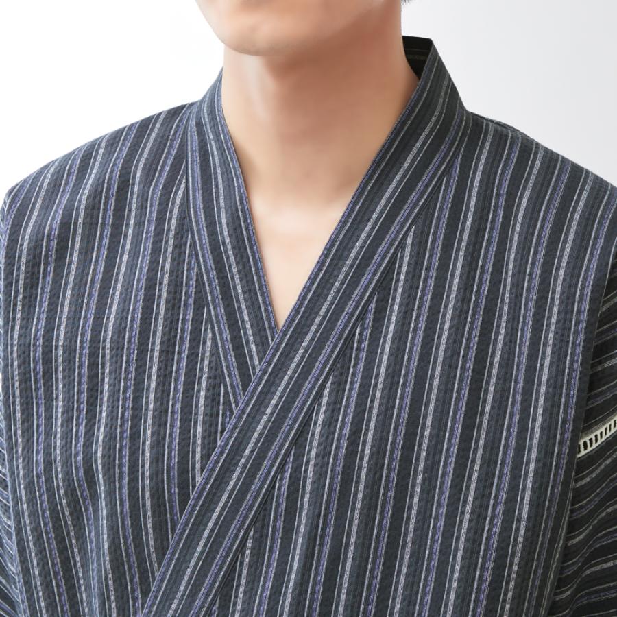 GUNZE（グンゼ） 甚平メンズ 綿100％ 春夏 先染しじら SK1144 M〜L