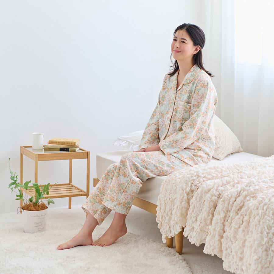 GUNZE（グンゼ） パジャマ レディース テーラード 冬 長袖 背中保温