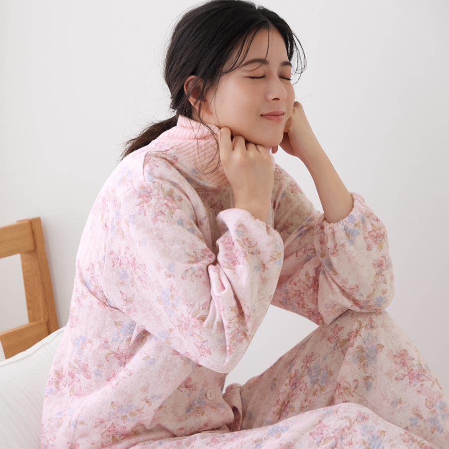 GUNZE（グンゼ） パジャマ レディース 襟元保温 寝間着 暖か 秋冬