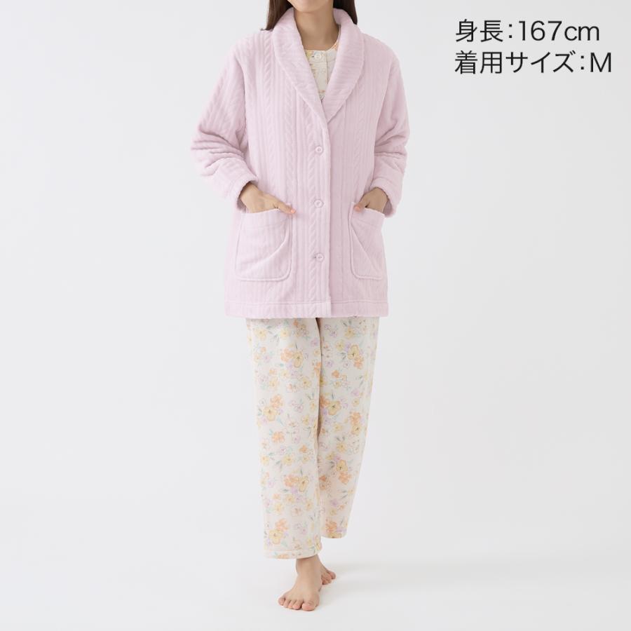 GUNZE（グンゼ） 羽織物 レディース ボア 両面 起毛 ジャケット 冬