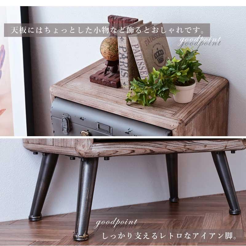 アンティーク レトロ 箪笥 タンス チェスト 家具 チェスト 4段 引出し スリム 幅50 おしゃれ アンティーク レトロ