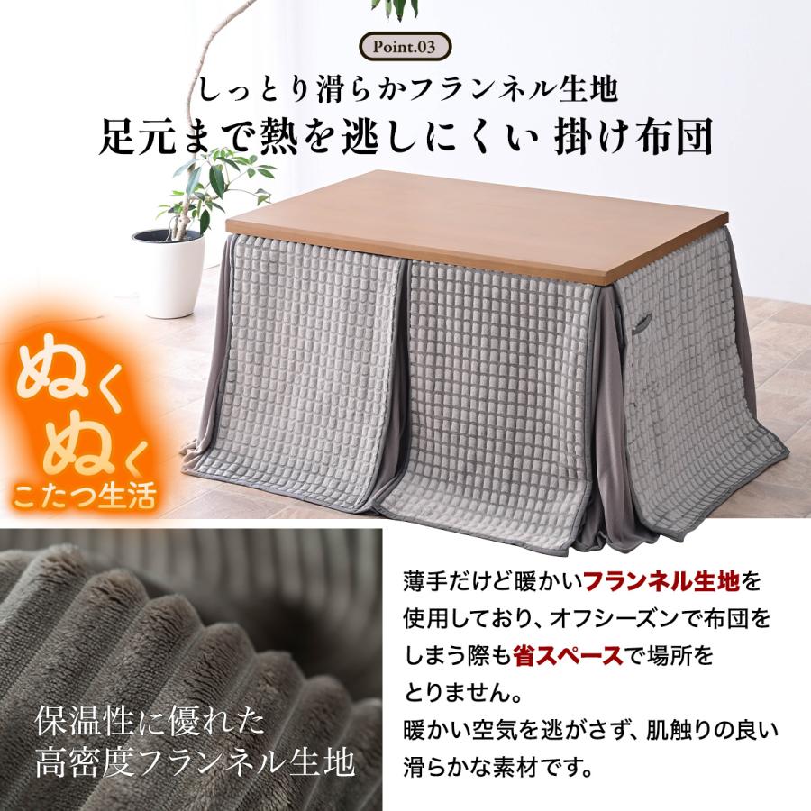 メトロ電気工業 こたつ布団付 6点セット 幅120cm ハイタイプ こたつ