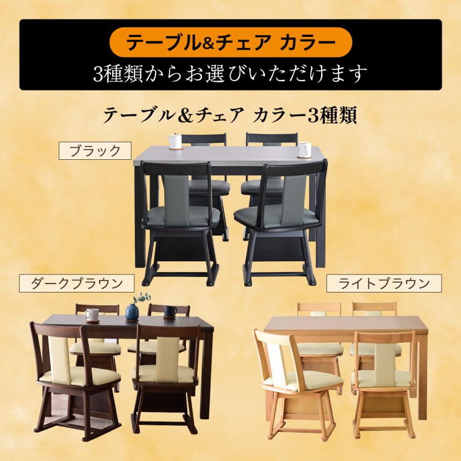 ダイニングこたつ 5点セット 幅120cm ハイタイプ こたつ ハイタイプこたつ 4人掛け ダイニングこたつテーブル ダイニング コタツ テーブル 120 × 80 cm 人気 | メトロ電気工業 | 05
