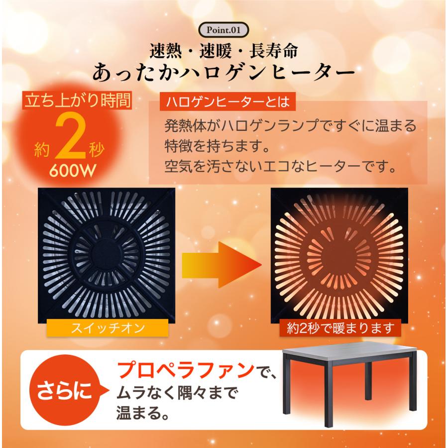 ダイニングこたつ 5点セット 幅120cm ハイタイプ こたつ ハイタイプこたつ 4人掛け ダイニングこたつテーブル ダイニング コタツ テーブル 120 × 80 cm 人気 | メトロ電気工業 | 07