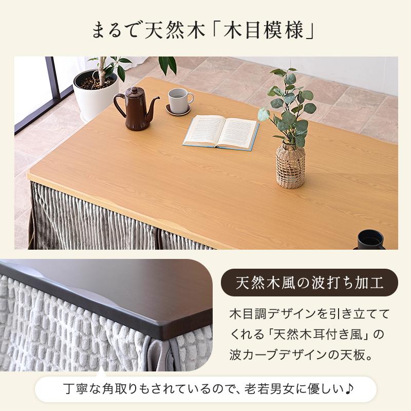 メトロ電気工業 こたつ布団付 2点セット 幅195cm ハイタイプ こたつ