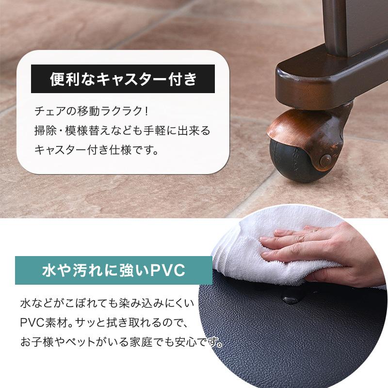 こたつ用 椅子 4脚セット 回転 木製 肘付き キャスター付き 回転椅子 回転チェア 4脚 肘掛 ダイニングチェア こたつチェア イス 肘付 キャスター_9