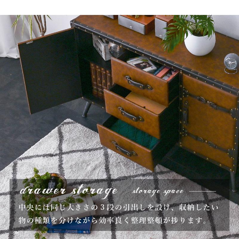 サイドボード アンティーク レトロ 英国アンティークのサイドボード、お花の彫刻が美しいオーク材の