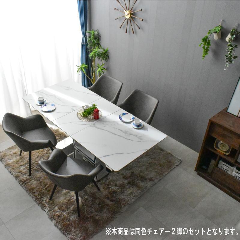 ダイニングチェア 2点セット (同色チェア2脚セット）回転式 PVC張り