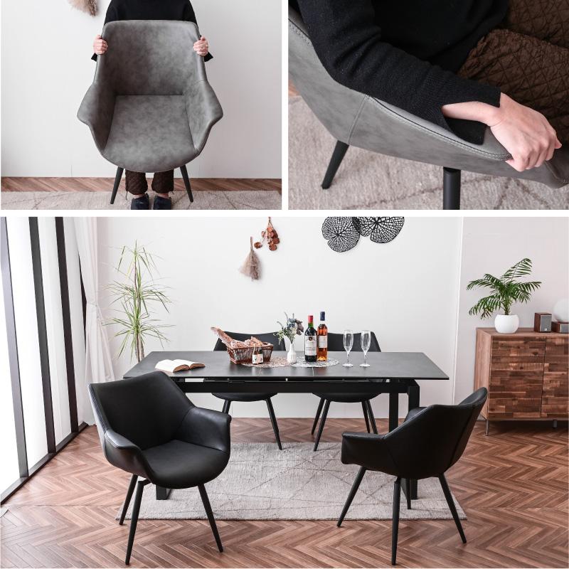 ダイニング5点セット 熱に強い 傷に強い セラミック 天板 伸長式