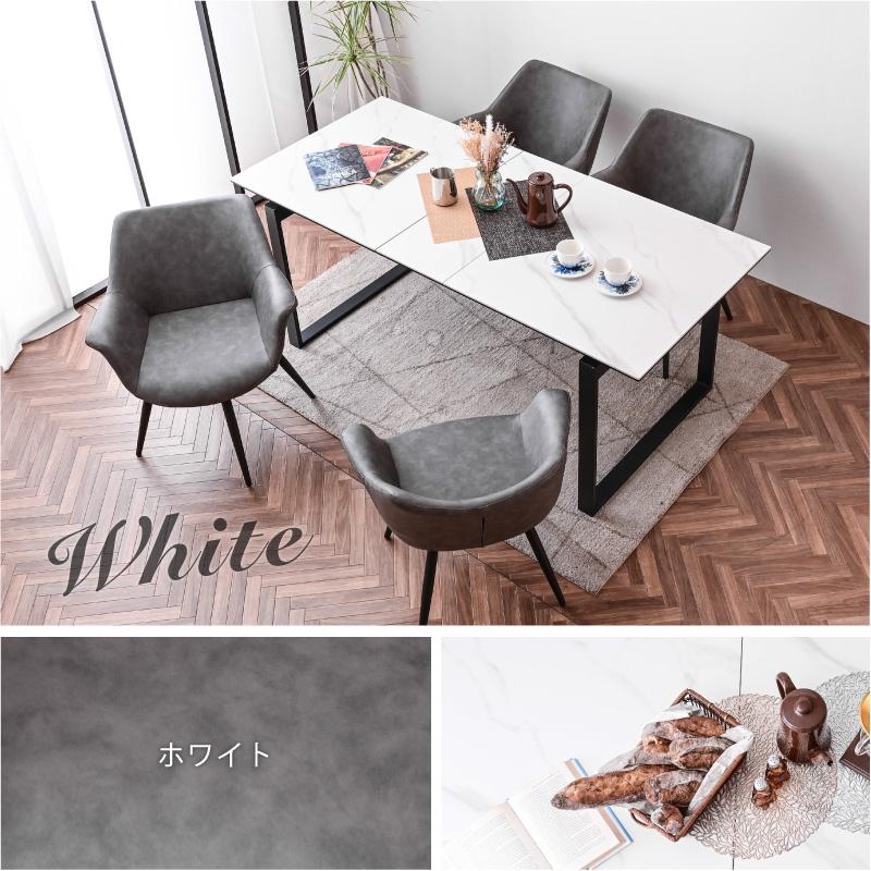ダイニング5点セット 熱に強い 傷に強い セラミック 天板 伸長式