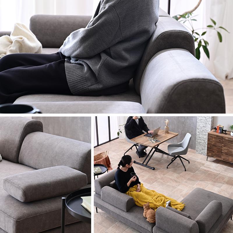 ソファ ソファー カウチソファ カウチソファー カウチ アイランド アイランドソファ 傷に強い コーデュロイ 撥水 3人掛け 3P ペット 犬 猫 シェーズロング | ブランド登録なし | 18